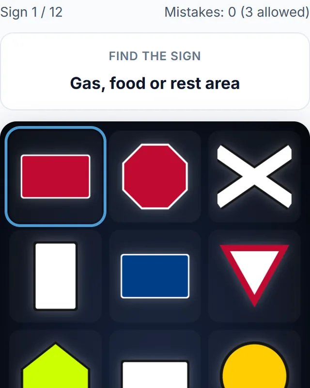 The sign trainer: sign shapes without words. Tap to enlarge.
