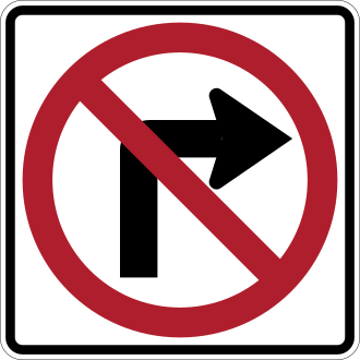 No Right Turn — запрет поворота направо