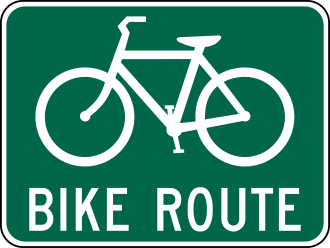 Recreation Trail — коричневый знак, велосипедная тропа
