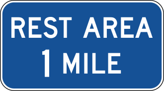 Rest Area — синий прямоугольник, зона отдыха