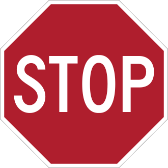 STOP — восьмиугольный красный знак "стоп"